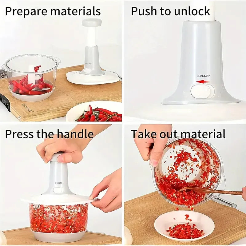 Multifunctional Hand Pat Chopper and Mixer 1.5L