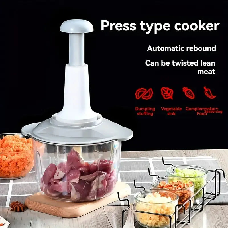 Multifunctional Hand Pat Chopper and Mixer 1.5L
